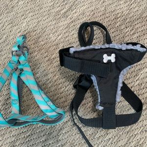 (2) adjustable dog harnesses
